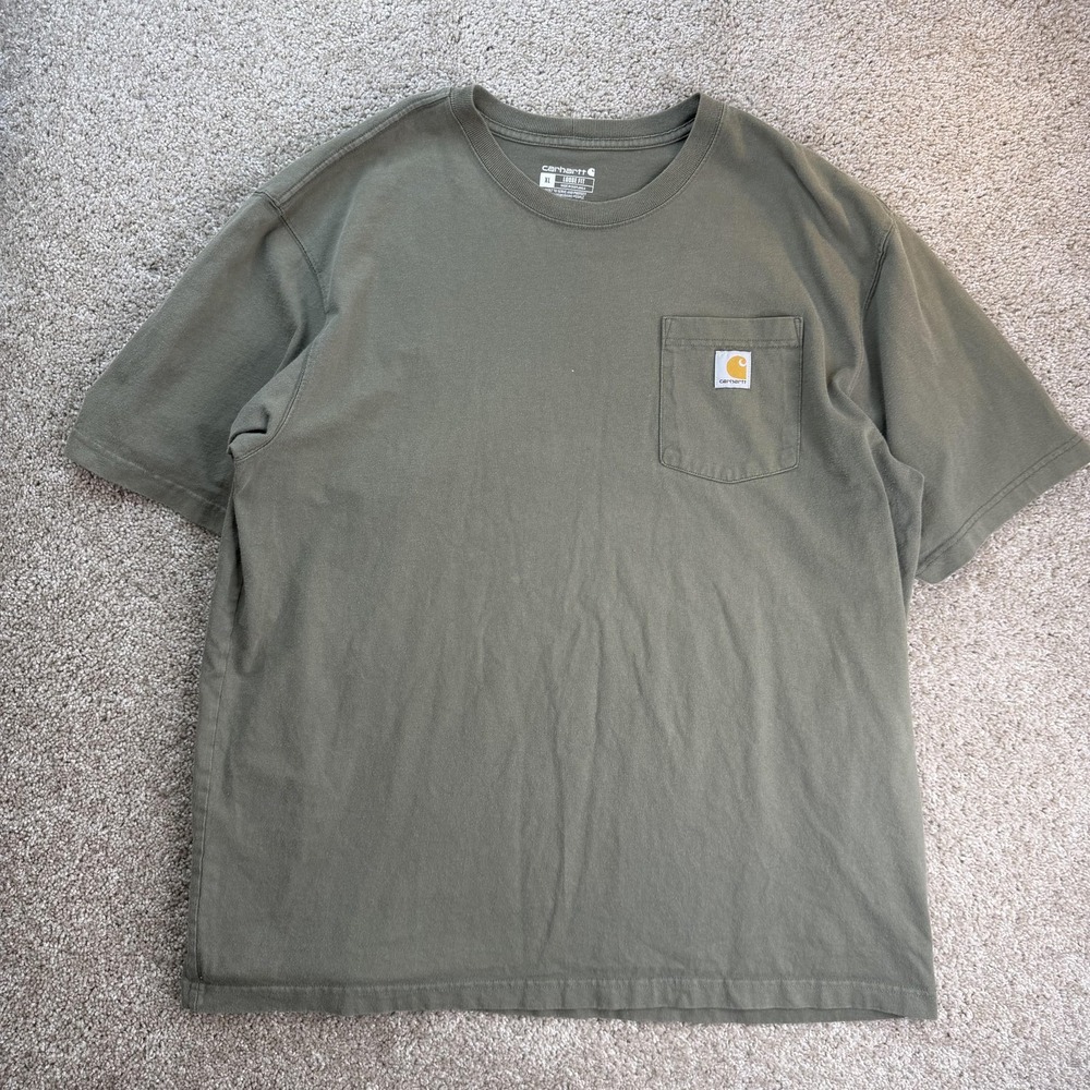 Carhartt Shirt Mens XL Green Pocket K87 Loose Fit Short Sleeve Tee T-Shirt